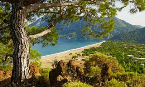 Beach at Mediterranean sea. Cirali, Turkey
