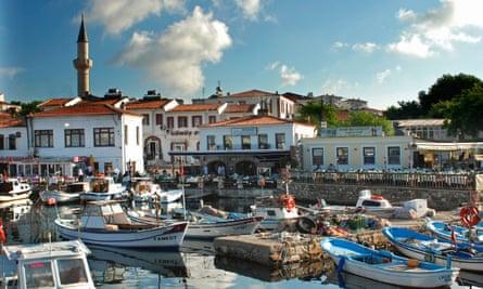 Scenic view of Bozcaada Harbor Canakkale Turkey
