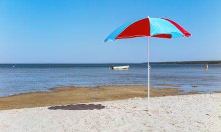beach umbrella on Vosu beach